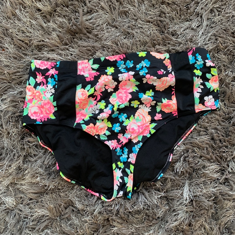 NWOT Neon Floral Rave Bottoms